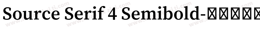 Source Serif 4 Semibold字体转换